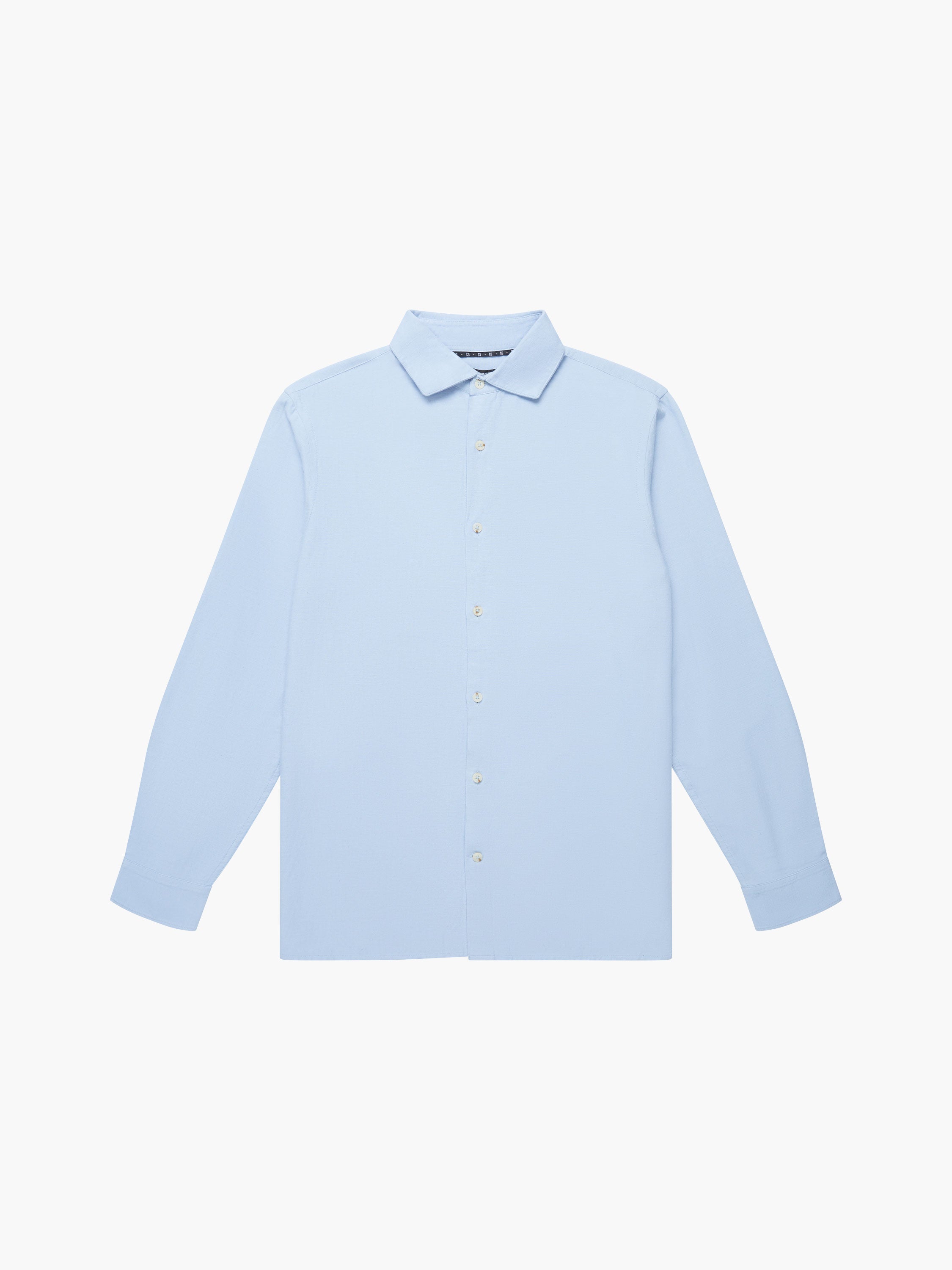 Long Sleeve Linen Blend Shirt