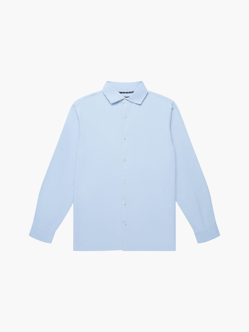 Long Sleeve Linen Blend Shirt