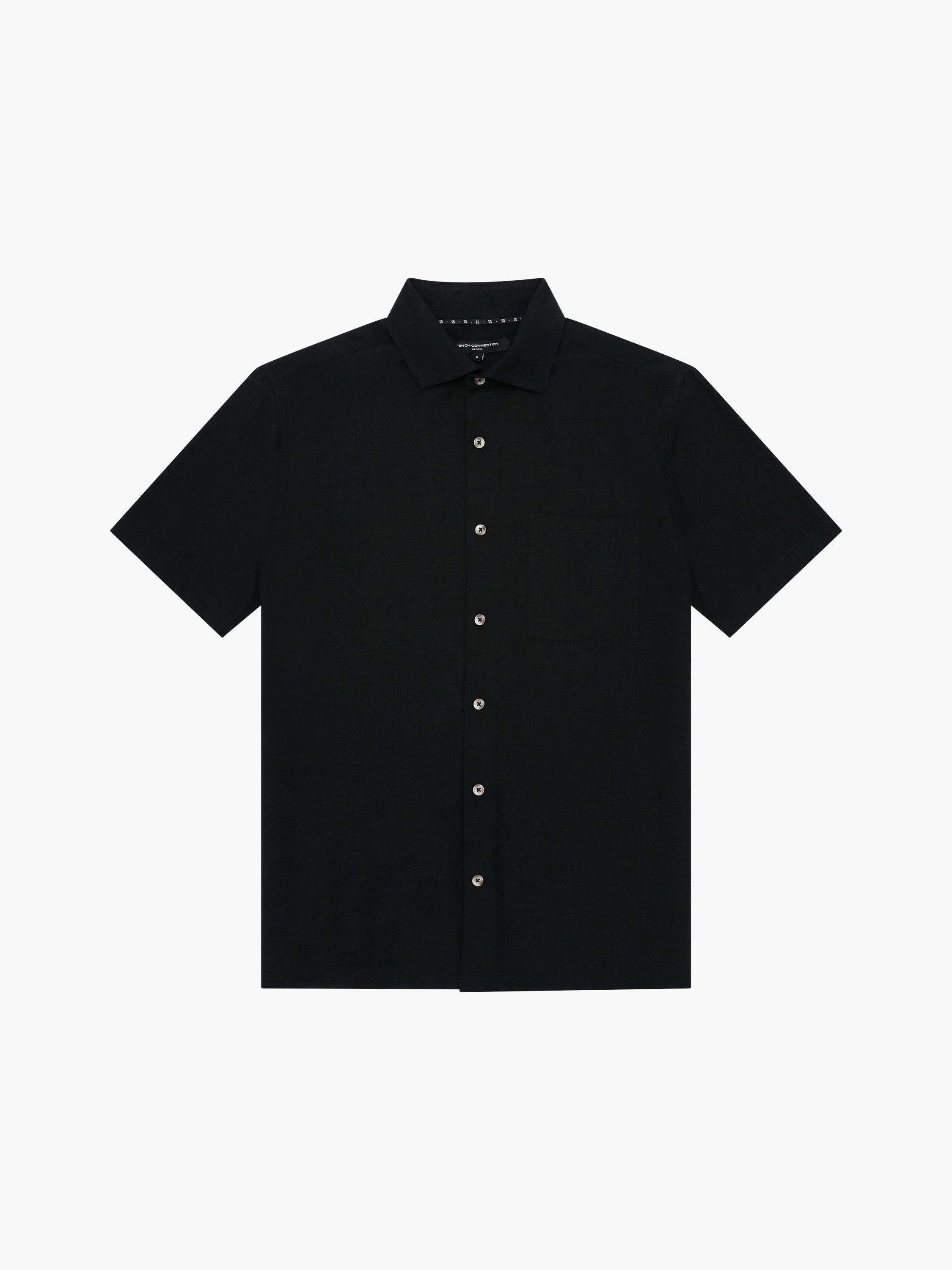 Short Sleeve Linen Blend Shirt