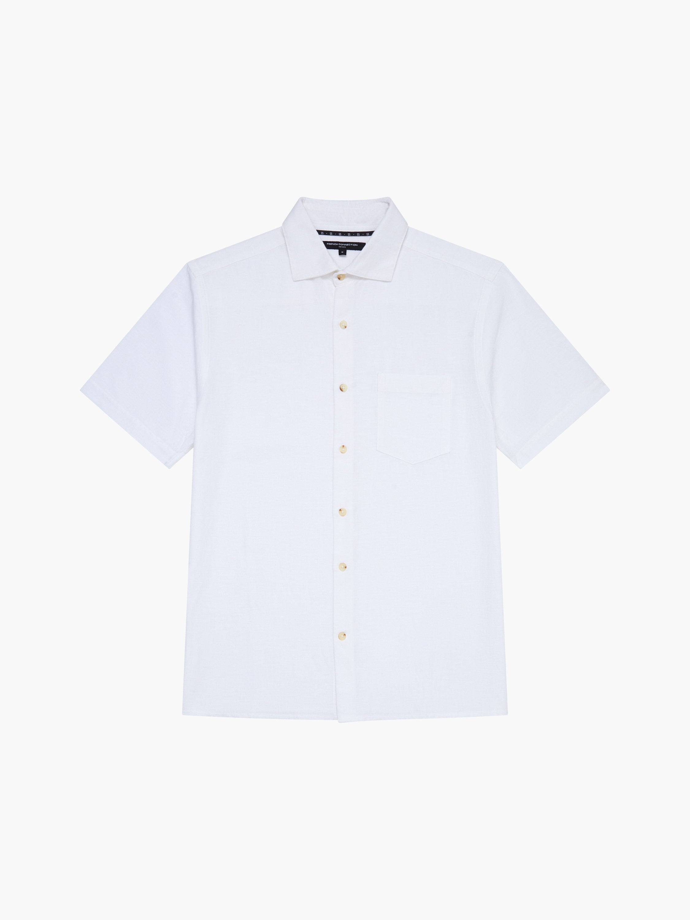 Short Sleeve Linen Blend Shirt