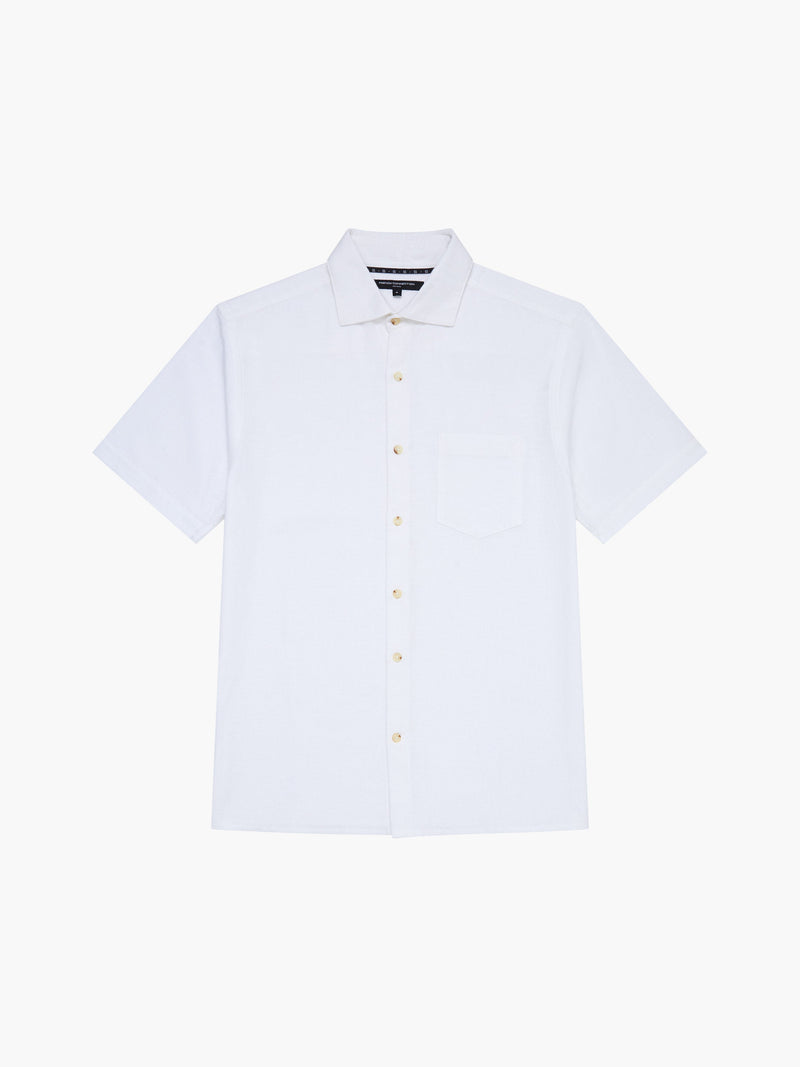 Short Sleeve Linen Blend Shirt