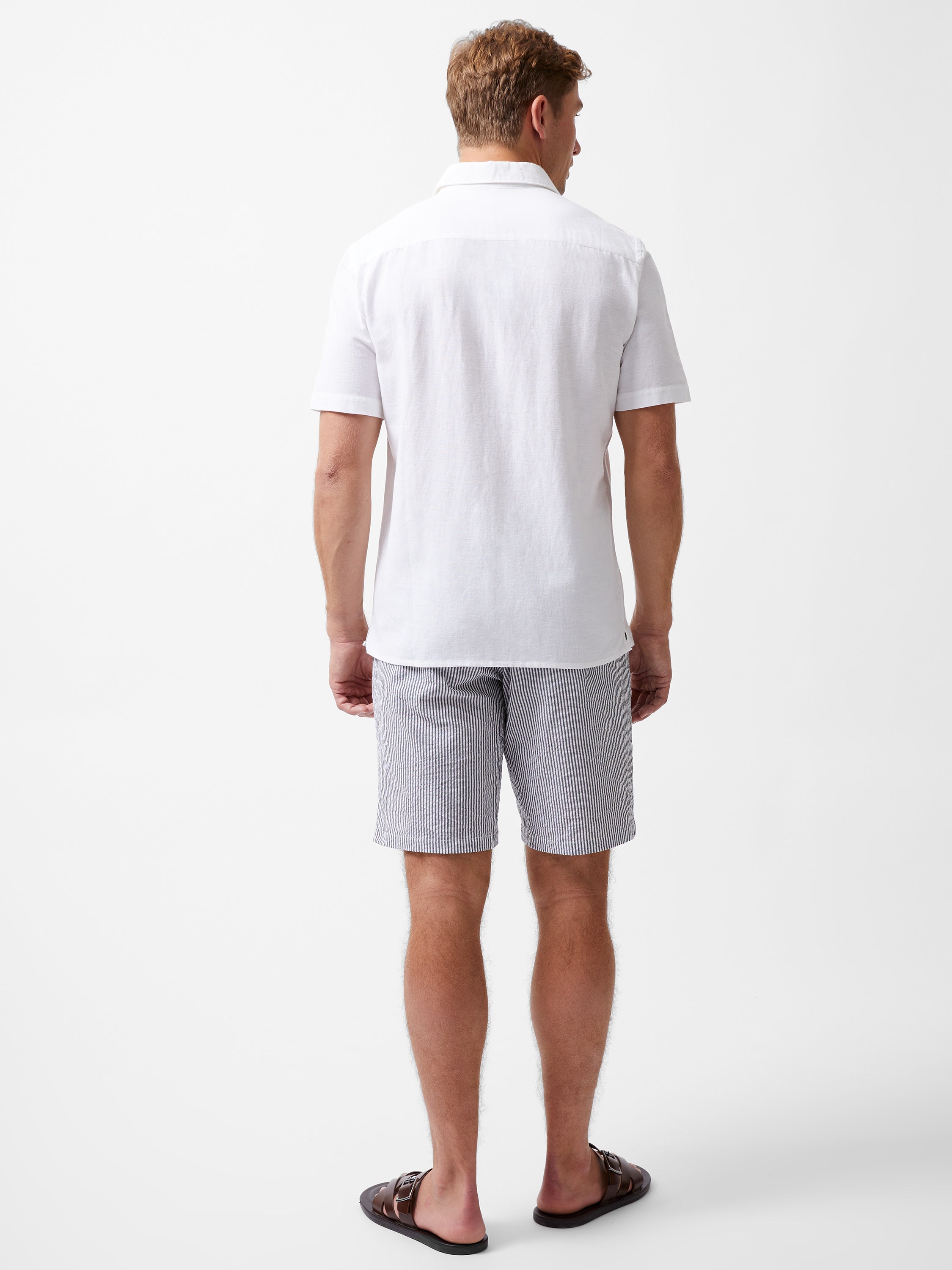 Short Sleeve Linen Blend Shirt