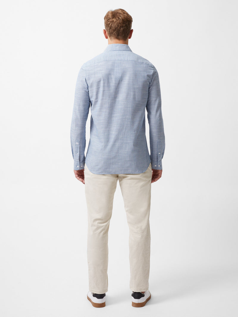 Slim Fit Cutaway Collar Stripe Shirt