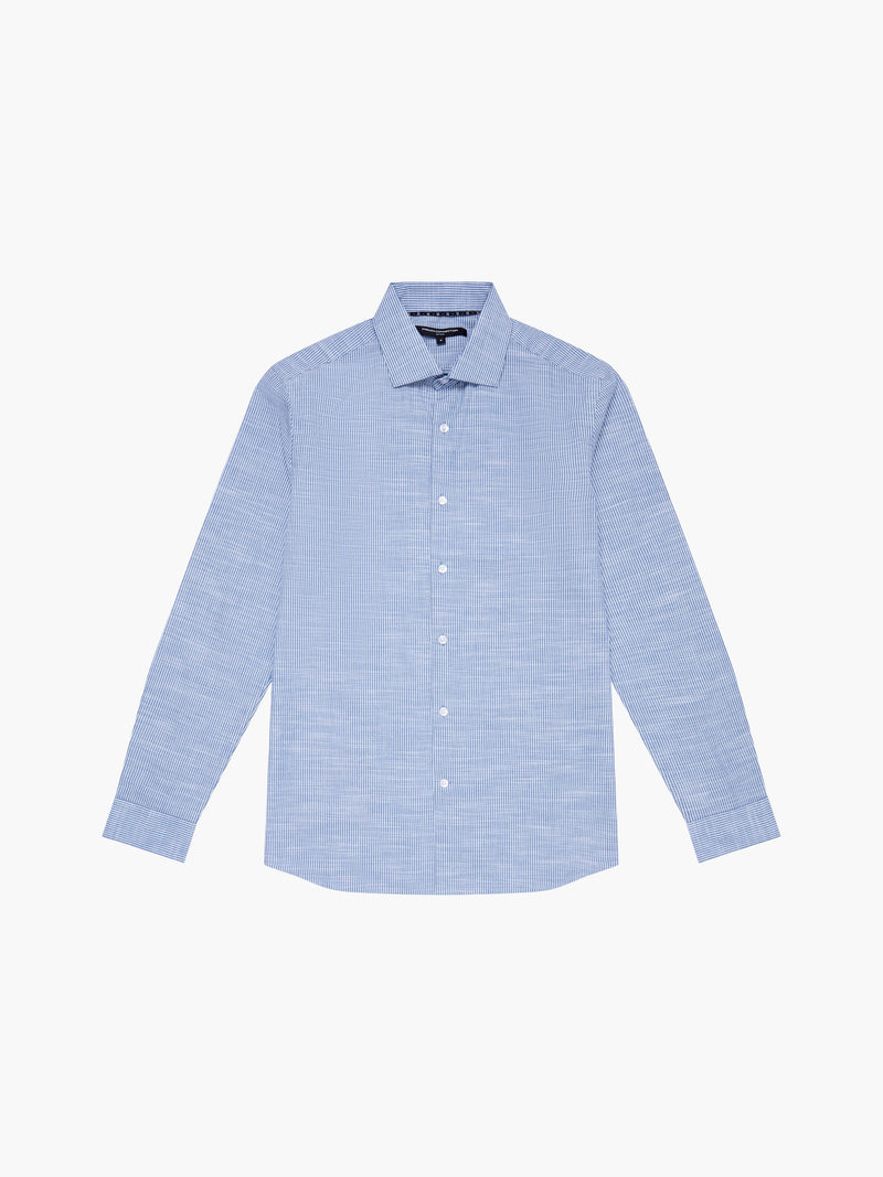 Slim Fit Cutaway Collar Stripe Shirt
