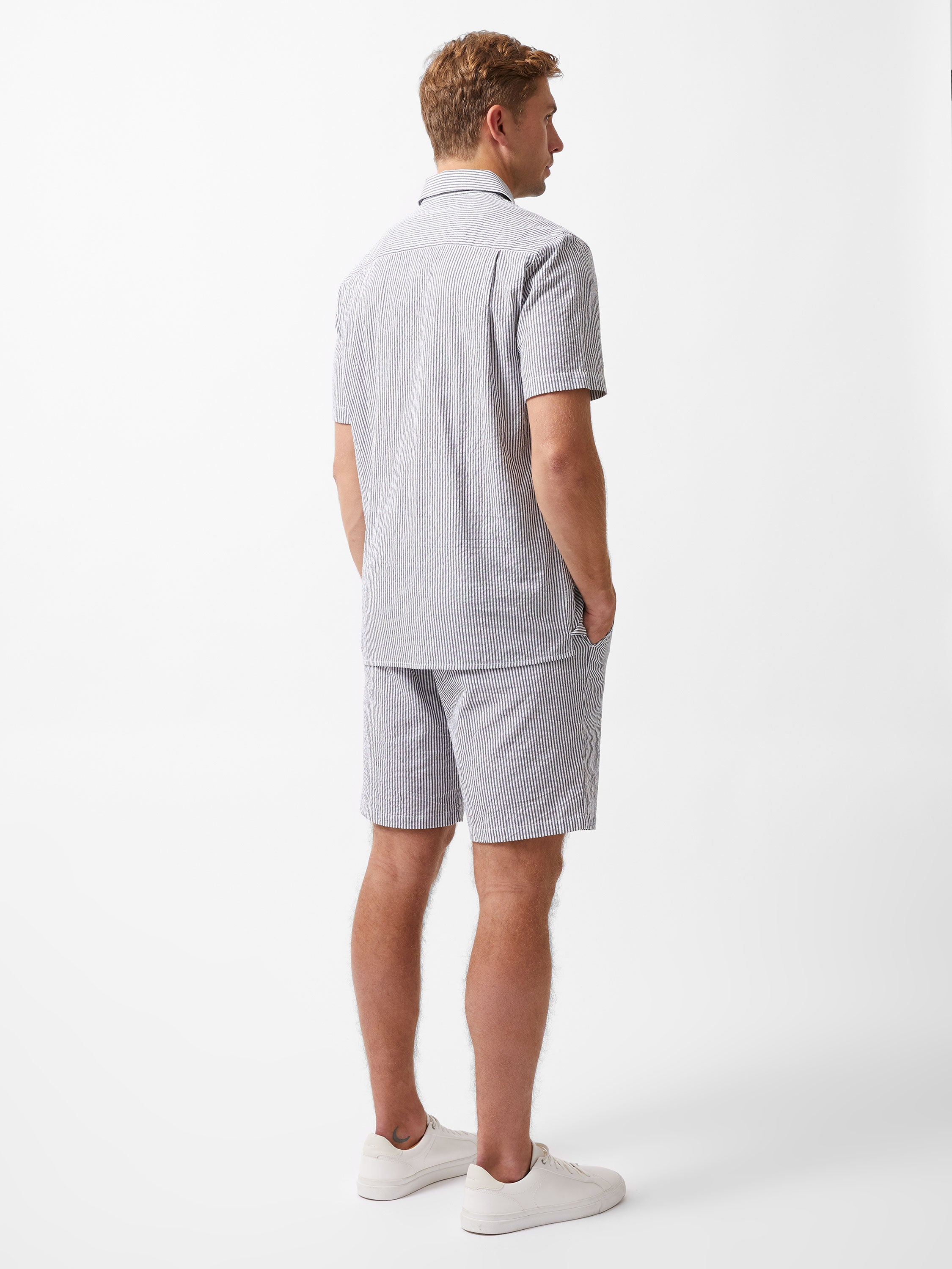 Ticking Stripe Short Sleeve Shirt