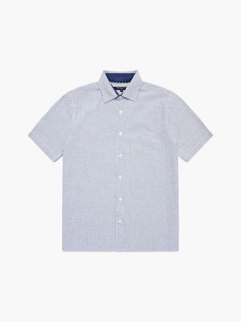 Ticking Stripe Short Sleeve Shirt