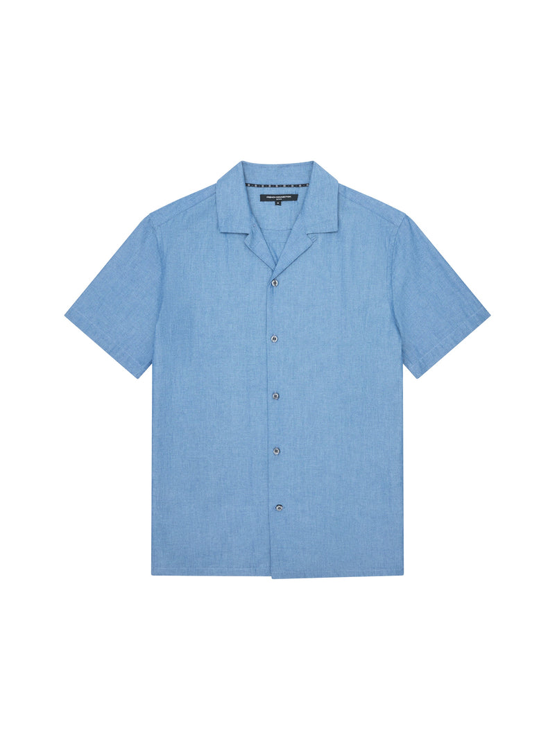 Chambray Denim Revere Short Sleeve Shirt