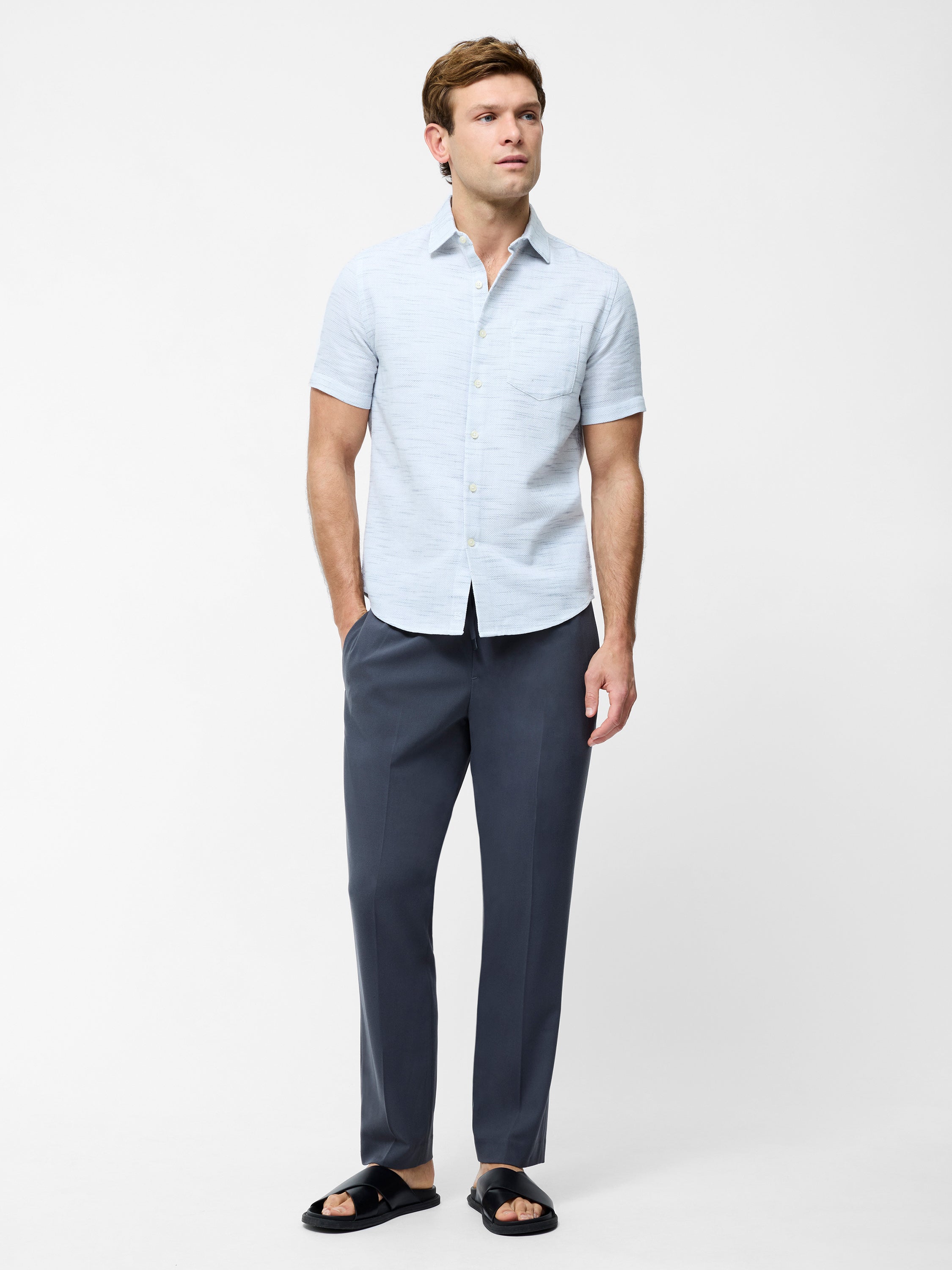 Short Sleeve Textured Regular Fit Shirt