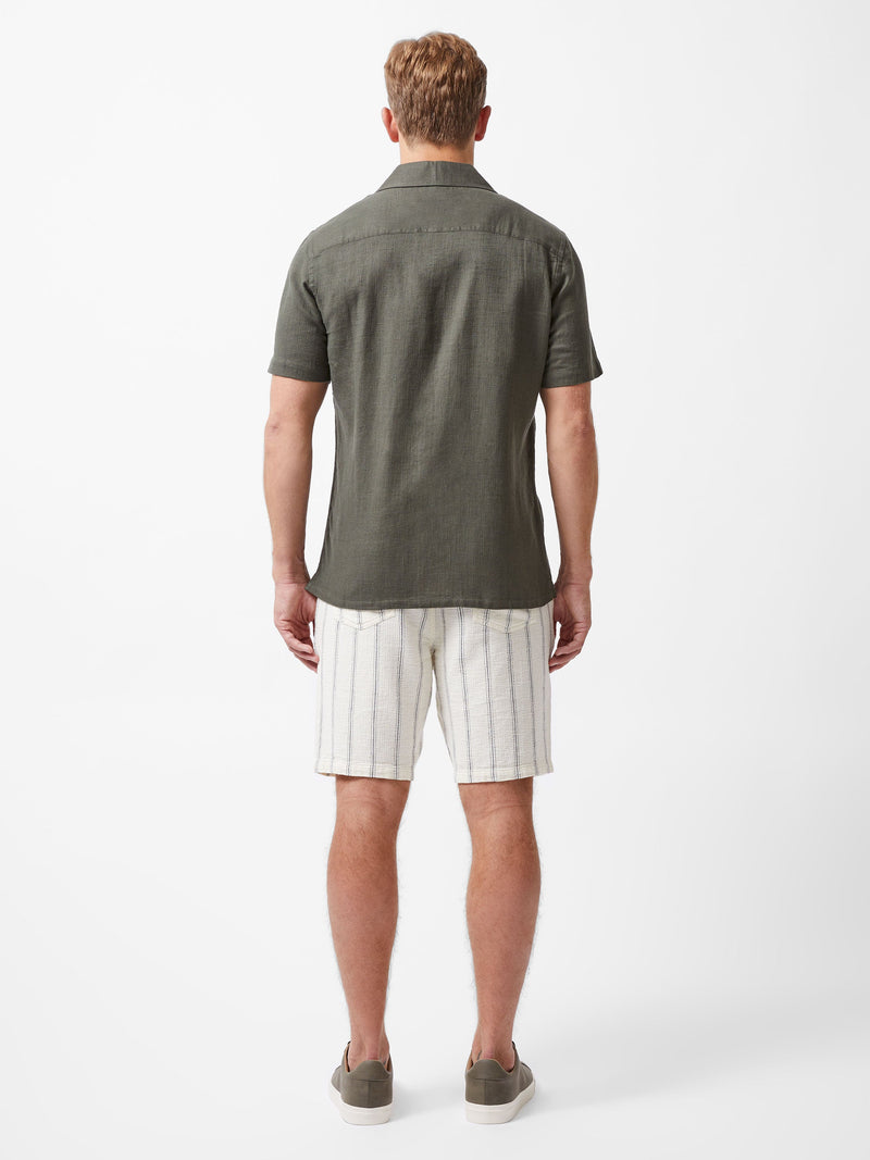 Short Sleeve Matty Weave Revere Shirt