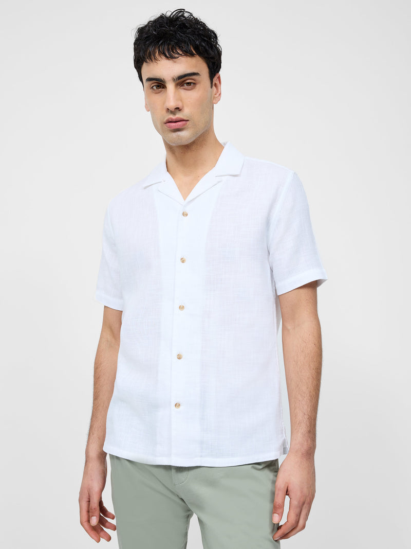Short Sleeve Matty Weave Revere Shirt