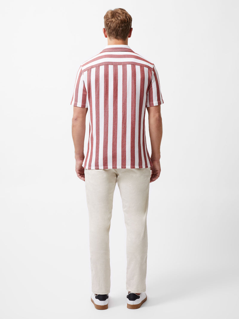 Waffle Stripe Short Sleeve Shirt