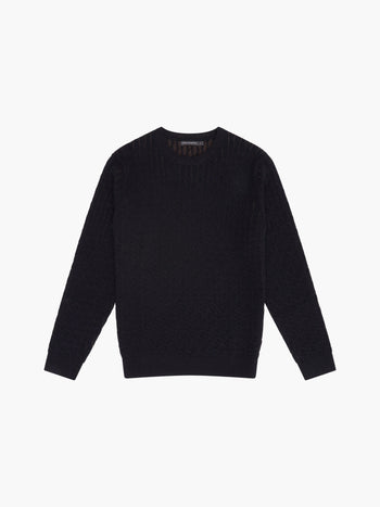 Two Tone Cable Knit Jumper