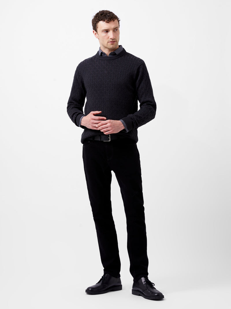 Two Tone Cable Knit Jumper