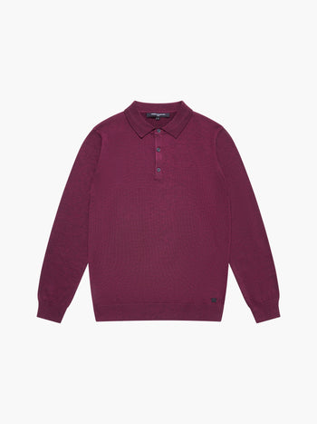 3 Button Knit Polo Shirt