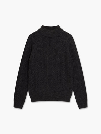 Roll Neck Cable Knit Jumper