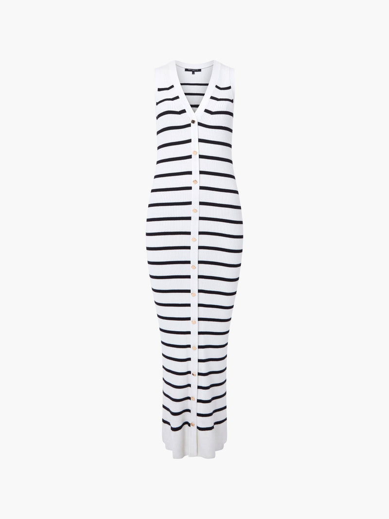 Nadina Sleeveless Stripe Knitted Dress