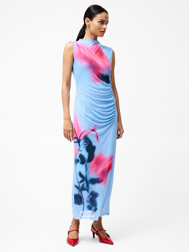 Smokey Placement Sleeveless Floral Maxi Dress