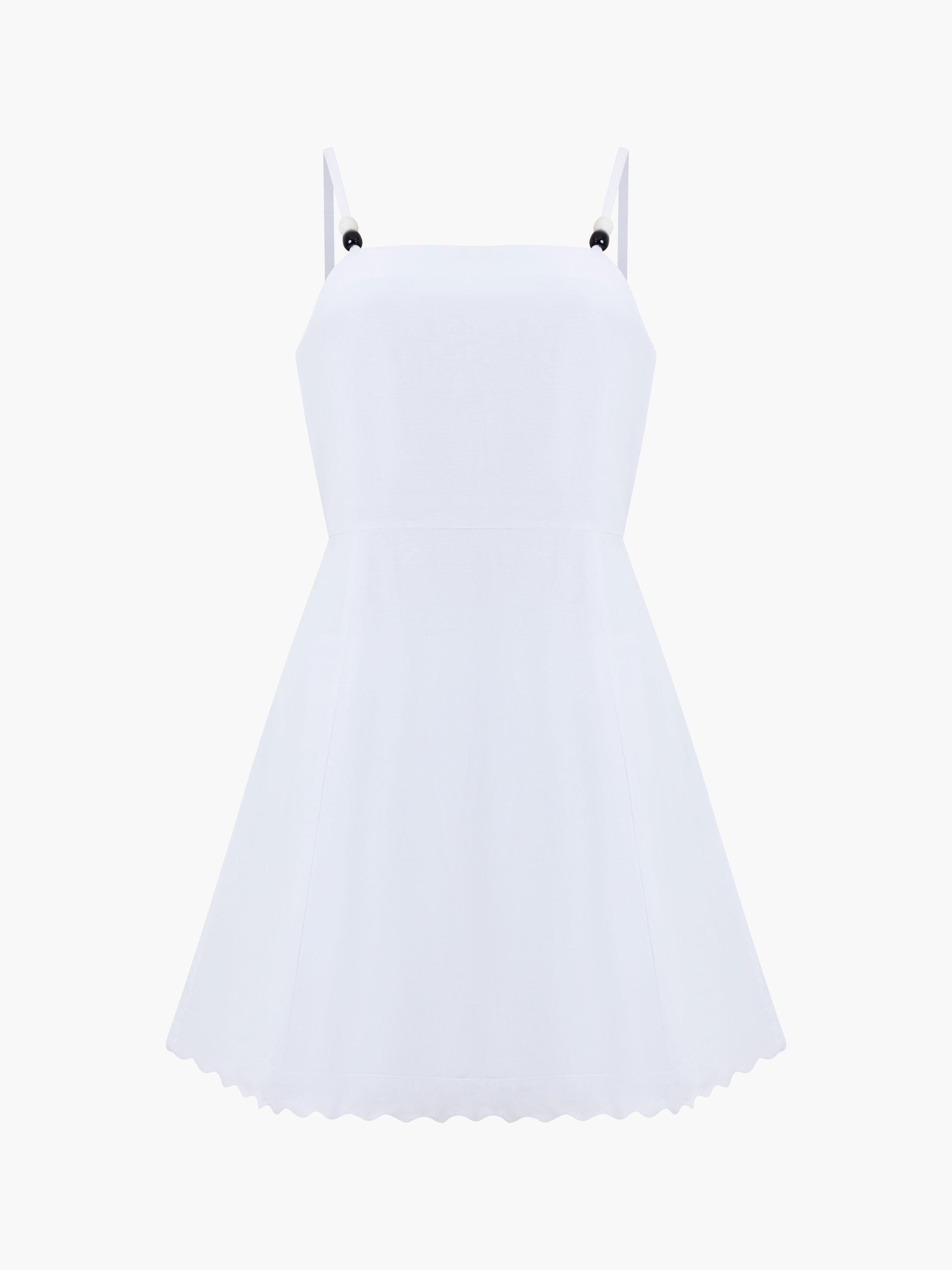 Ariette Linen Scalloped Mini Dress