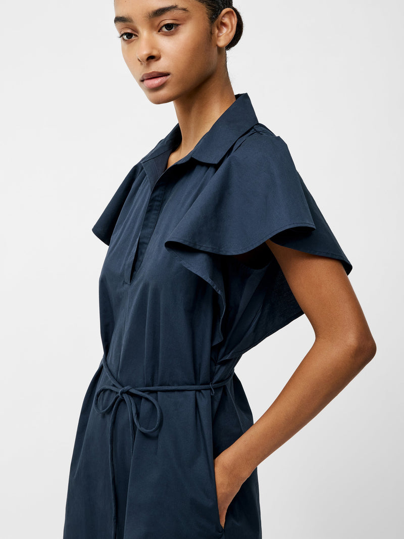 Cambria Cotton Belted Midi Dress