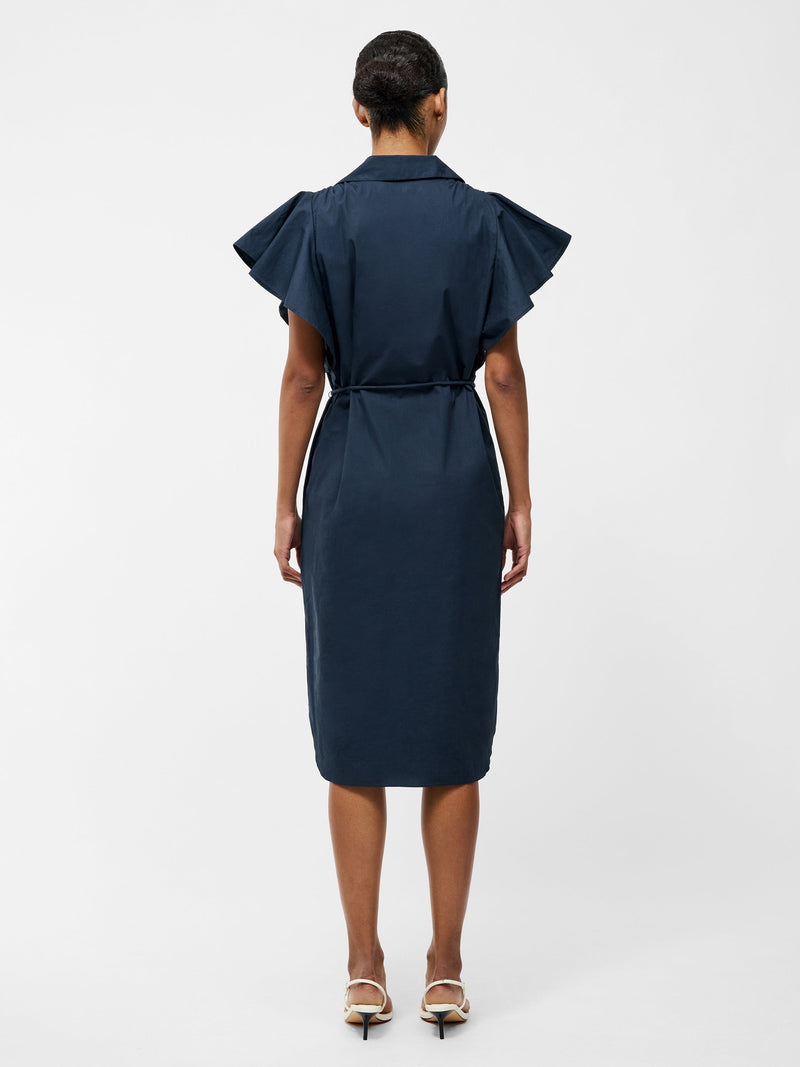 Cambria Cotton Belted Midi Dress