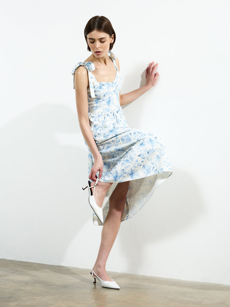 Serenity Dale Crepe Midi Dress