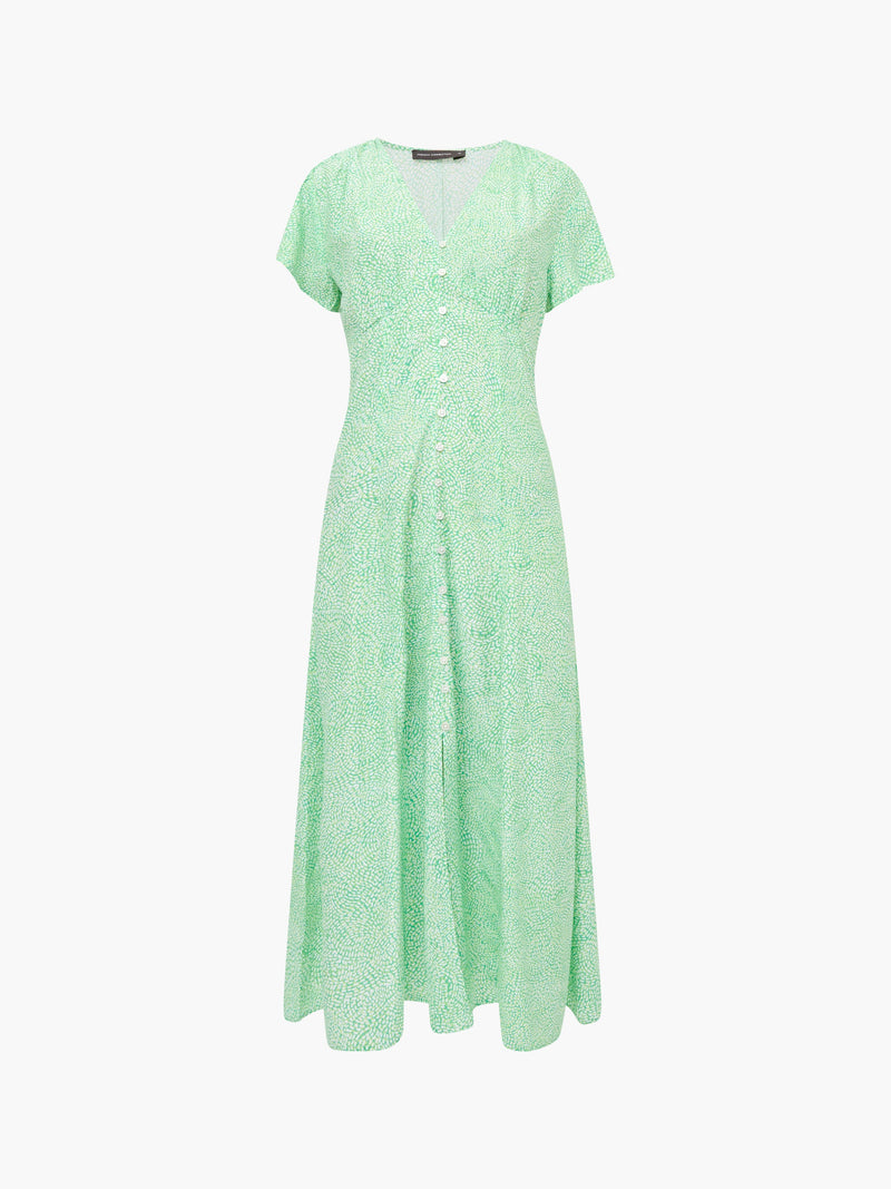 Bernice Eco V Neck Printed Tea Dress