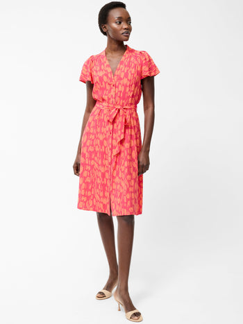 Islanna V Neck Tie Midi Dress