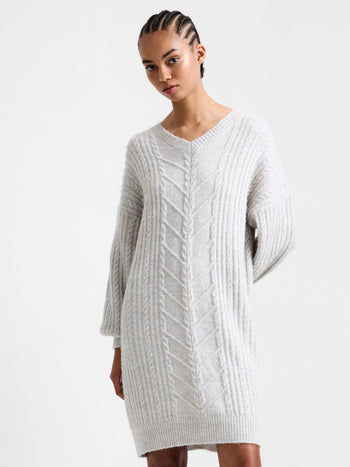 Marine Cable Knit Jumper Dress