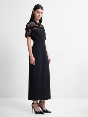 Miles Lace Mix Shirt Dress