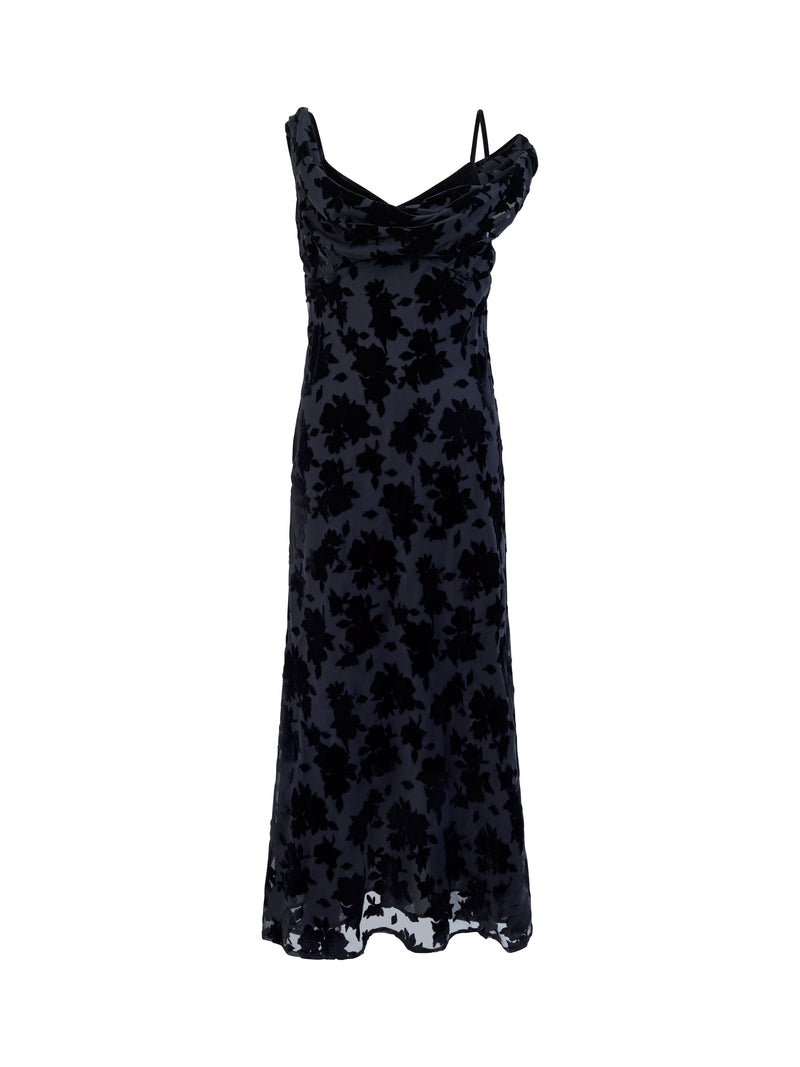 Kara Devore Twisted Midi Dress