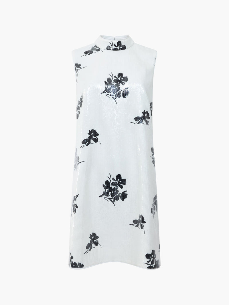 Madeline Floral Sequin Sleeveless Mini Dress