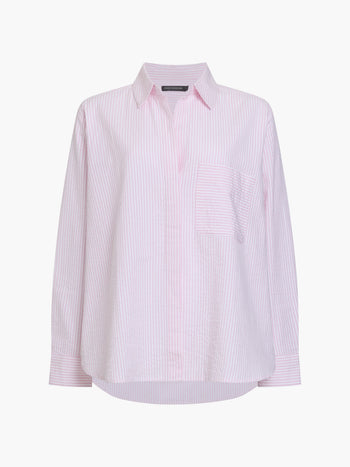Seersucker Stripe Relaxed Shirt
