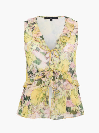 Carla Chiffon Sleeveless Tie Up Top