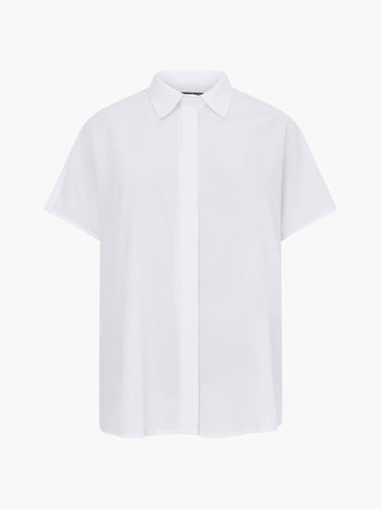Caprina Recycled Crepe Short Sleeve Button Shirt