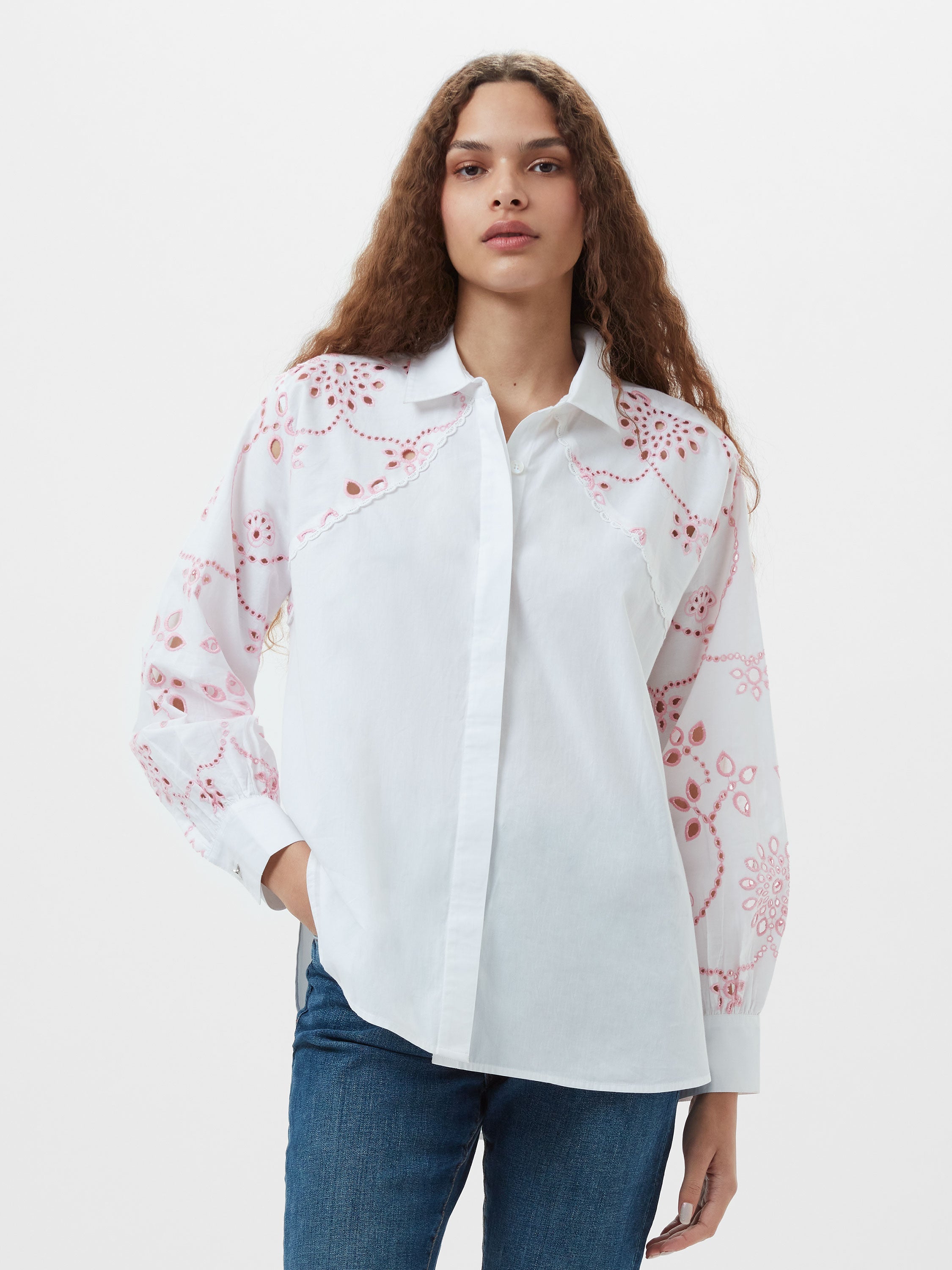 Cambria Cotton Embroidered Long Sleeve Shirt