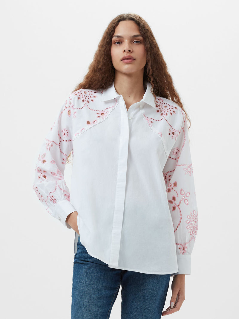 Cambria Cotton Embroidered Long Sleeve Shirt