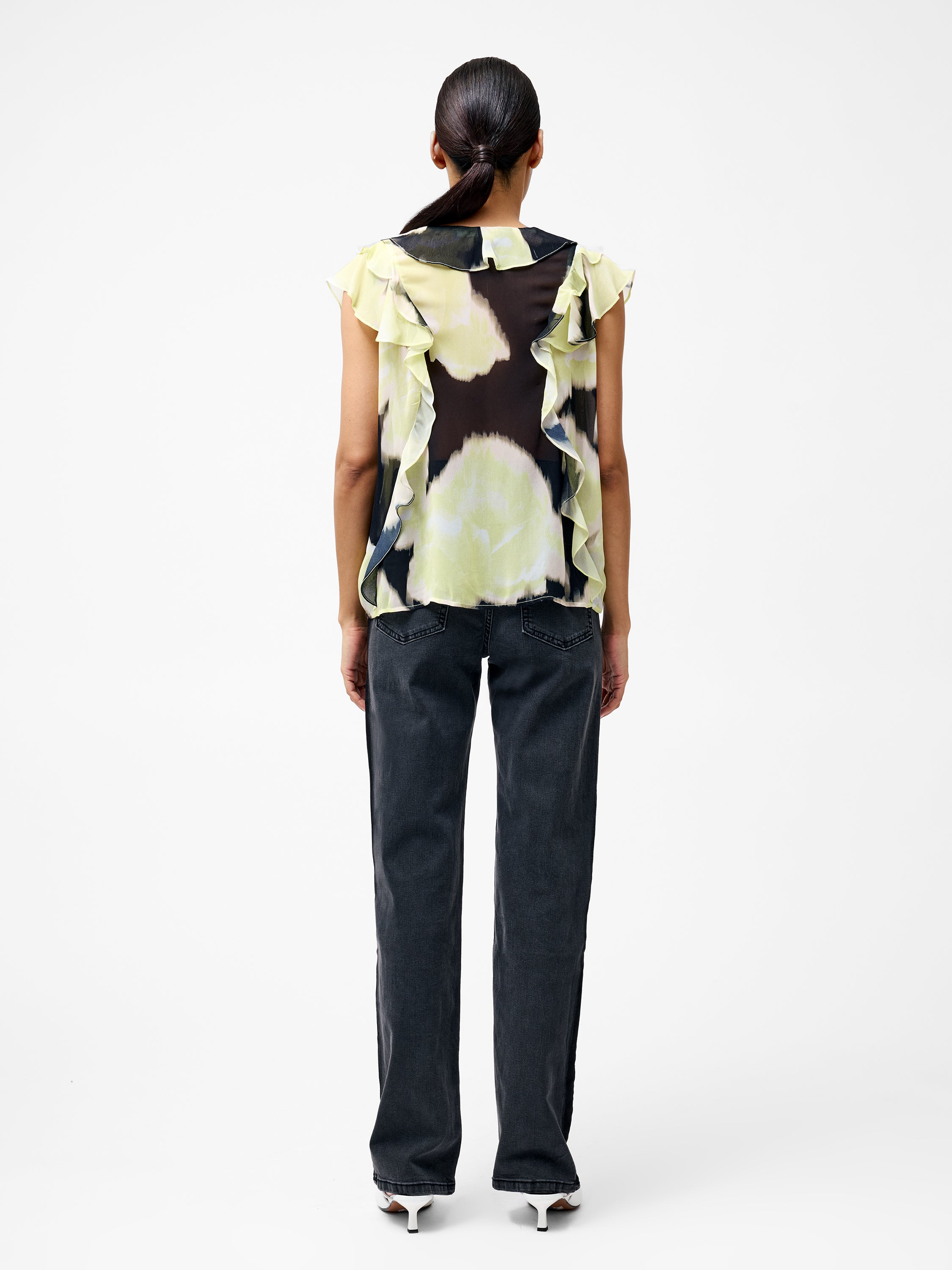 Natalie Eminia Chiffon Ruffle Top