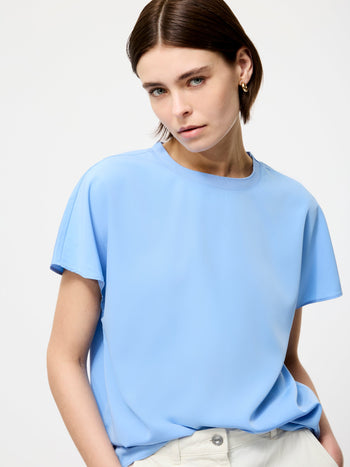 Capriana Crepe Crew Neck Top