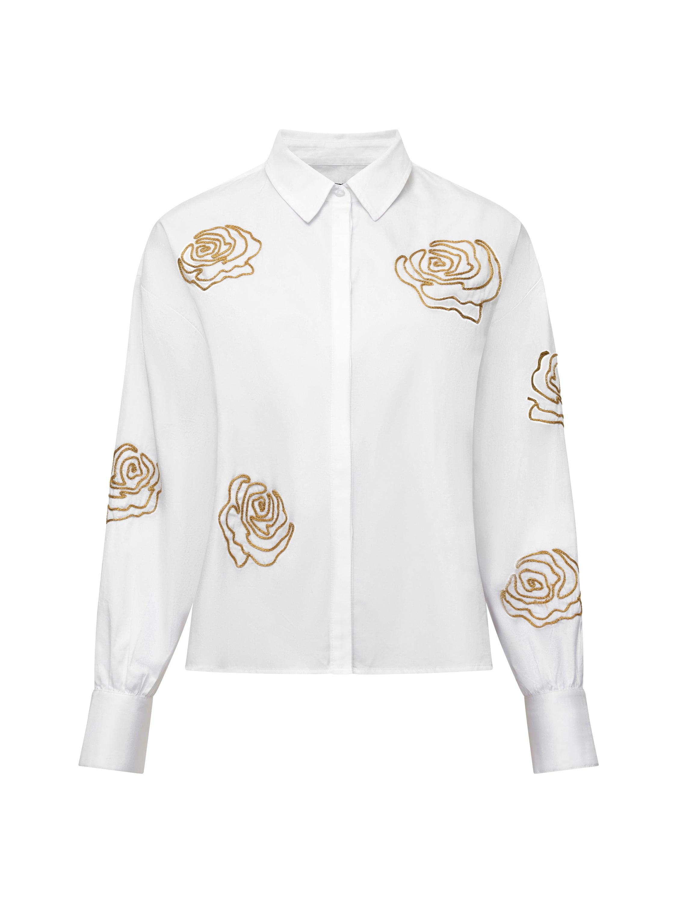 Alexis Cotton Floral Embellished Shirt