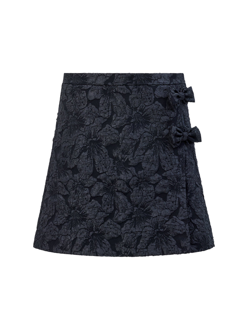 Sharon Jacquard Bow Mini Skirt