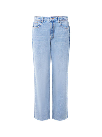 Elliot Denim Straight Leg Cropped Jeans 27 Inch