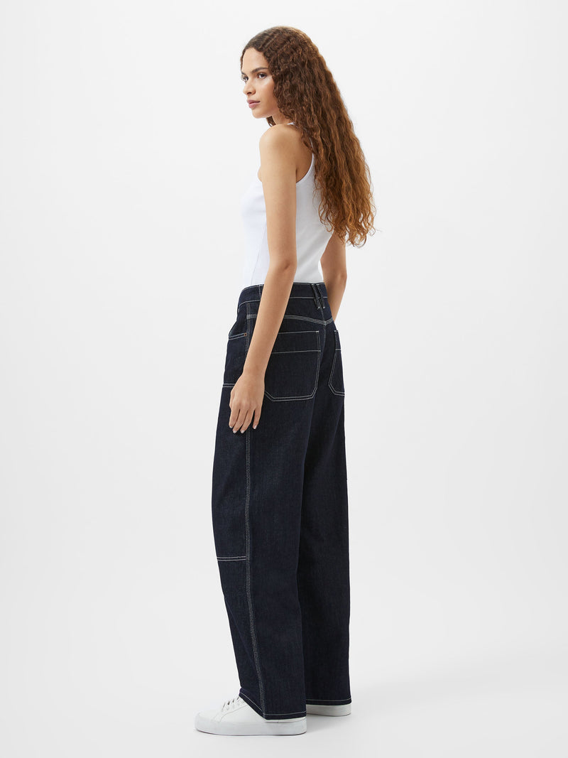 Denver Denim Contrasting Stitch Relaxed Jeans