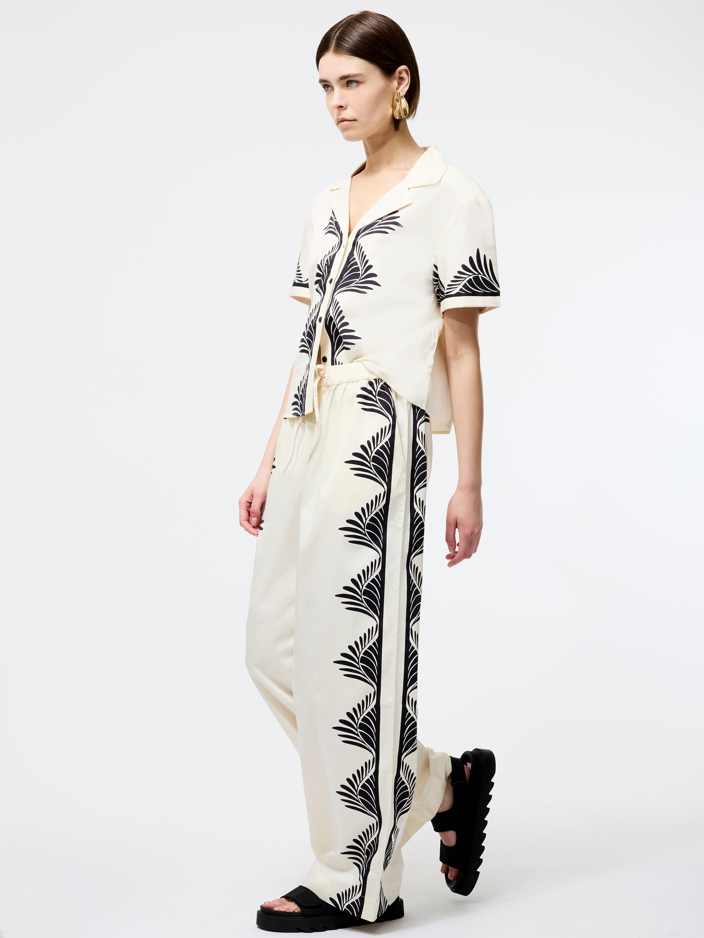 Nola Alexis Printed Wide Leg Trousers