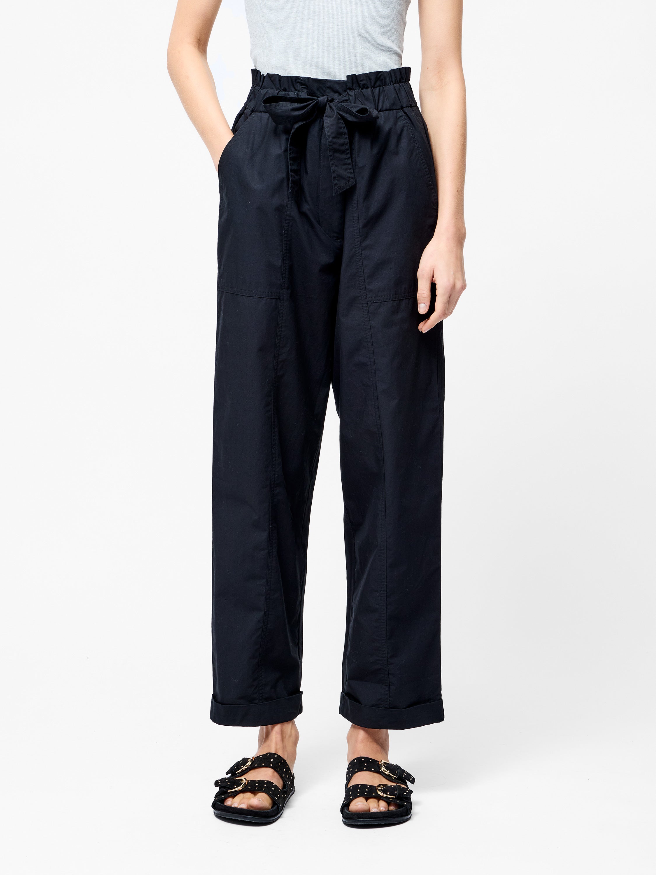 Cotton Paper Bag Trousers
