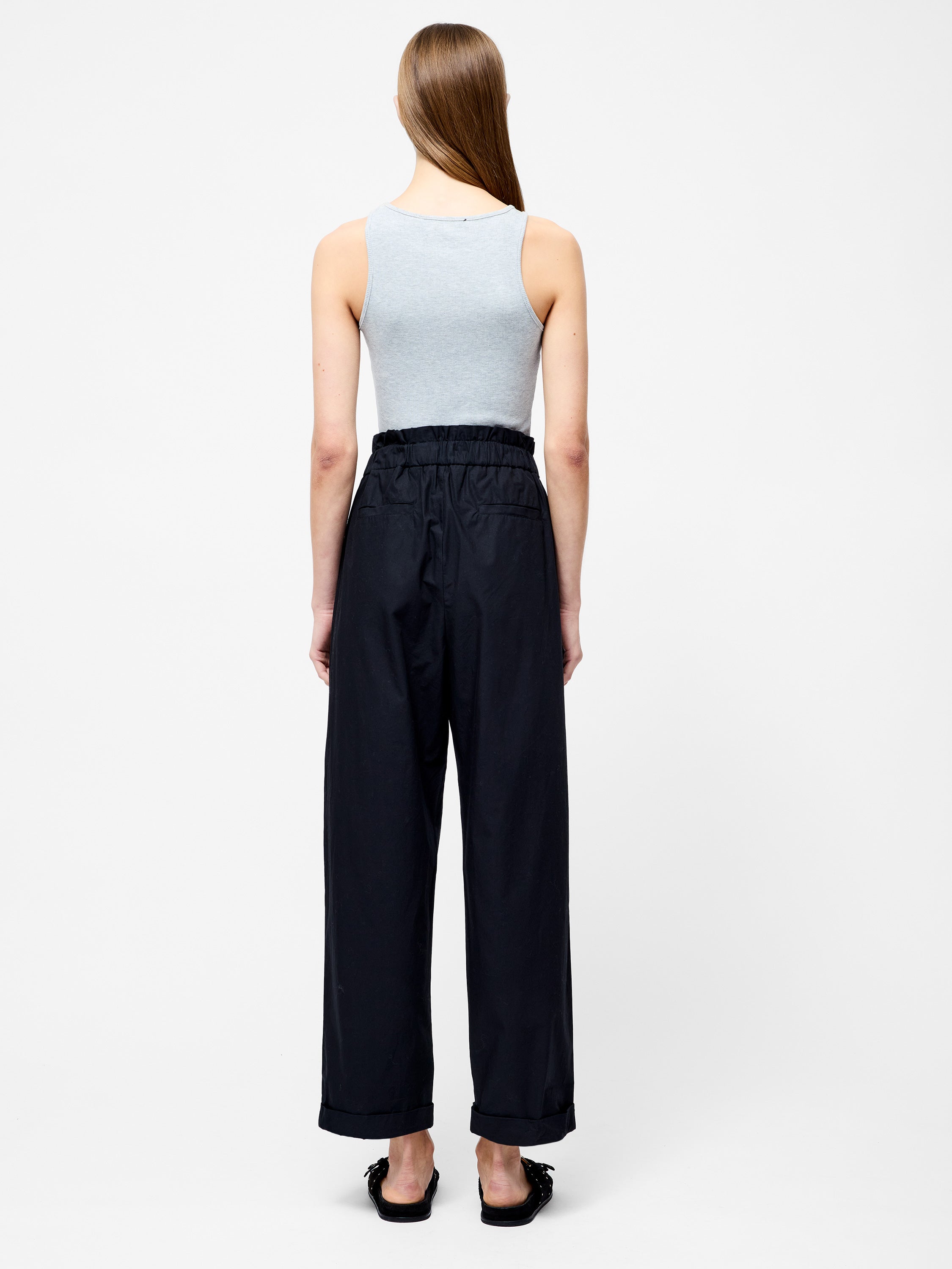 Cotton Paper Bag Trousers