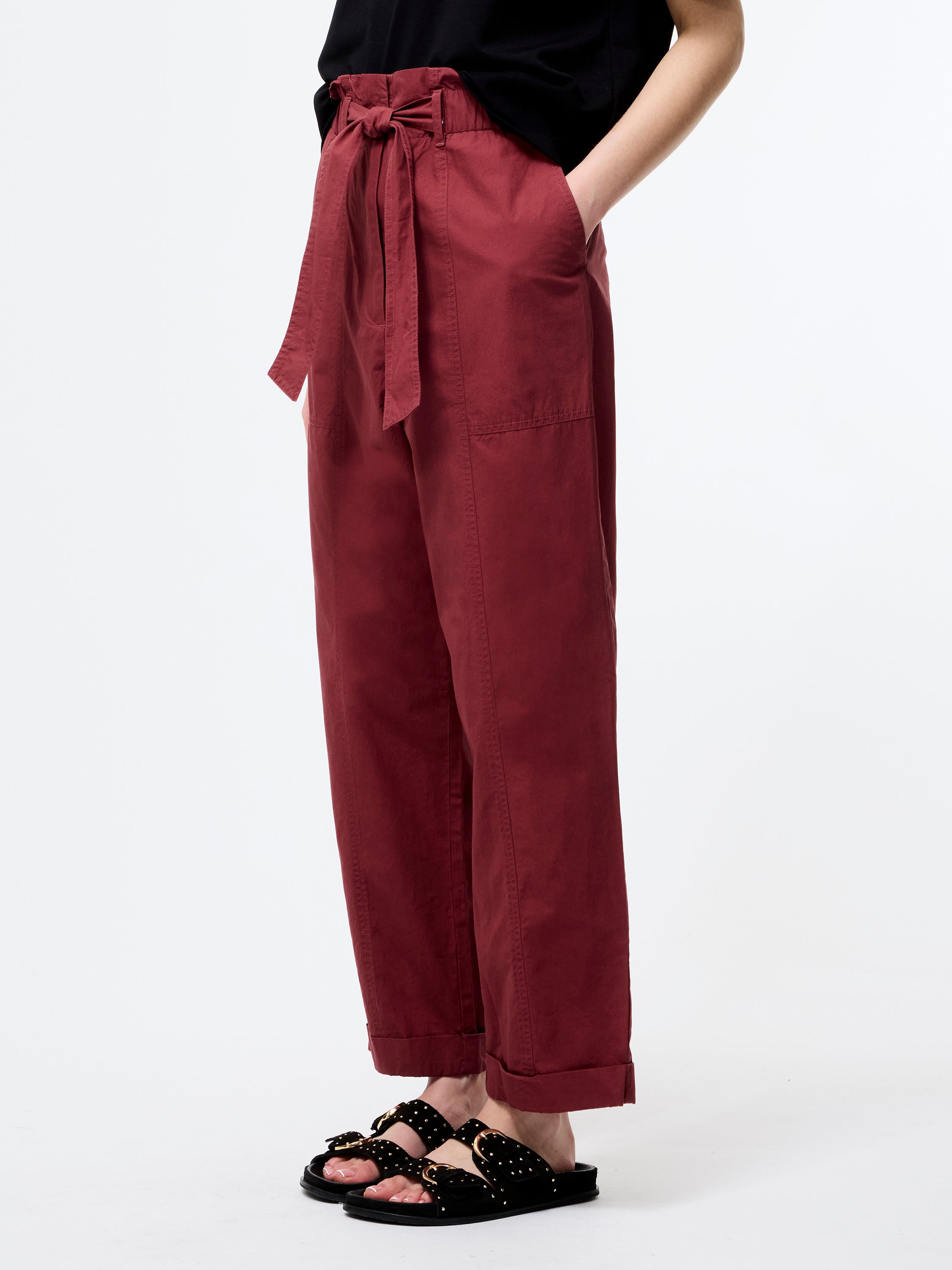 Cotton Paper Bag Trousers