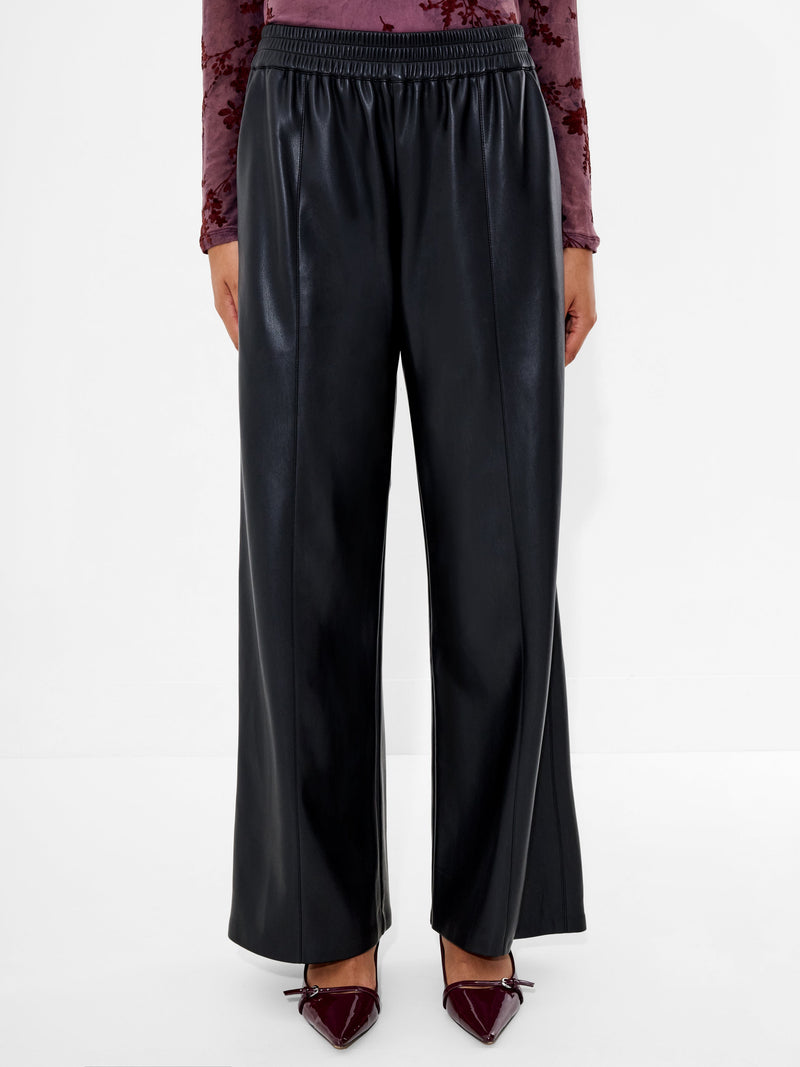 Tasher PU Wide Leg Trousers