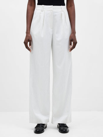 Pinstripe Wide Leg Trousers