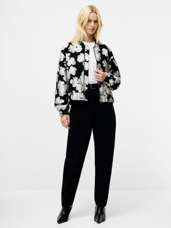 Lora Poly Jacquard Bomber Jacket