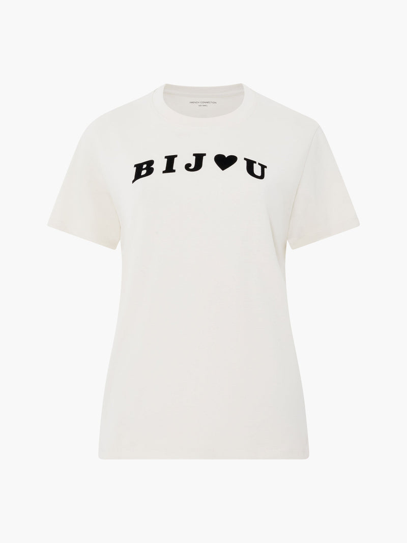 Bijou Flocked Graphic T-Shirt
